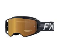 FXR Factory Ride Occhiali da motocross, nero-bianco per maschi