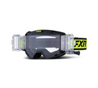 Maschera Cross FXR Maverick Prime Roll-Off Nero-Fluo Nero