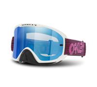 Oakley O-Frame 2.0 Pro Occhiali da motocross Ice Iridium a strisce bianche/rosa