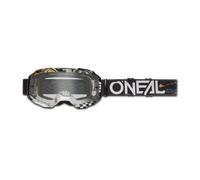 ONeal B-10 Attack, occhiali male Nero/Bianco/Oro Trasparente
