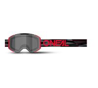 Maschera Cross O'Neal B-30 - Specchio Argento Nero/Rosso Nero,Rosso