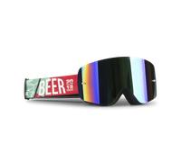 §Maschera Cross Raven Edge Beer Lente a Specchio Verde§
