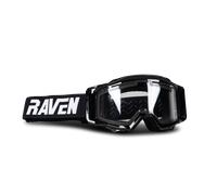 §Maschera Cross Raven Sniper Crew Nera - Doppia Lente VentMax Trasparente§