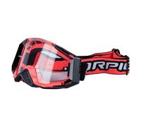 Maschera Cross Scorpion - Lente Antiappannamento Trasparente Nero/Rosso Nero,Rosso