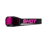 Shot Iris 2.0 Solid Occhiali da motocross, nero-rosa per maschi
