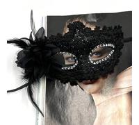 Maschera da ballo di Ognissanti, maschera da mascherata dorata e argentata per uomini e donne adulti, maschera piatta a mezza faccia stile jazz principe Tagli Unica,Modello farfalla nera aggiornato,St
