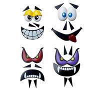 Maschera da cartone animato di Halloween, costume di Halloween, maschera di novità del fumetto spaventoso di Halloween | Copertina facciale spaventosa con demoni sorridenti, divertente espressione
