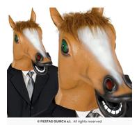 Maschera Da Cavallo Con Capelli In Lattice Fiestas Guirca Marrone