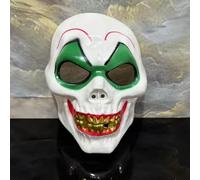 Maschera da clown di Halloween, divertente stile horror con un grande dente d'oro, Cos Ghost Headdress e Smiley Design per la festa di carnevale