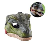 Maschera da dinosauro realistica con mascella mobile, maschera per testa di dinosauro con bocca mobile e urlo di dinosauro, maschera per adulti, per Halloween, feste, feste in maschera, cosplay