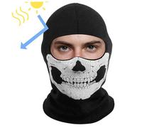 Maschera da fantasma respirante, maschera da effrayant, nera integrale elastica per Halloween, accessori cosplay per donne e uomini, cagoule, da fantasma, da, m