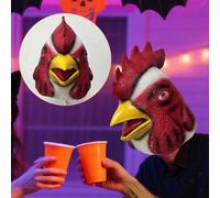 Maschera da gallo, divertente copricapo da pollo per travestimenti gioco di