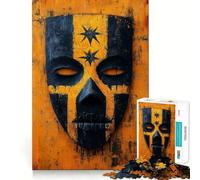 Maschera da guerriero antico,puzzle da 1000 pezzi per ragazzi,gioco di apprendimento cognitivo,incastro perfetto,compatto,divertente per il tempo di gioco in famiglia (38x26cm)