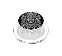 Maschera da guerriero azteco, teschio piumato, tempio giaguaro, arte reliquia PopSockets PopGrip per MagSafe