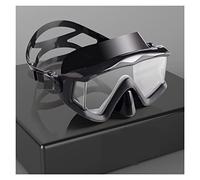Maschera da Immersione for Adulti Maschera da Immersione for Snorkeling Panoramica in Vetro Temperato, Occhialini da Nuoto Premium con Copertura for Il Naso Snorkeling(Matte Black)