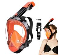 Maschera da Immersione Integrale per Adulto, Maschera da Immersione Panoramica Anti-Perdite Apparecchio di Respirazione Subaquatica a Drenaggio Automatico per Nuotatori Viaggiatori Principianti