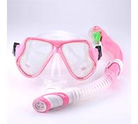 maschera da immersione, Maschere subacquee, maschere da snorkeling, occhiali nuoto, set , occhialini antiappannamento, tubo di respirazione completamente asciutto, subacquei(Pink)