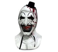 Maschera da Joker, horror, copertura per il viso in lattice, per Halloween, costume da clown spaventoso per giochi di ruolo e travestimenti, maschera divertente per adulti e cosplay