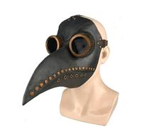 Maschera da medico della peste, in gomma nera