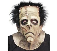 Maschera Da Mostro Horror In Gomma Con Capelli Per Halloween Costume Fantasia
