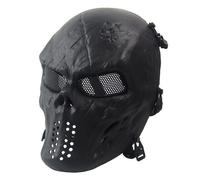 Maschera da moto fantasma con occhiali a rete metallica per casco da motocross