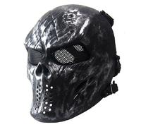 Maschera da moto fantasma con occhiali a rete metallica per casco da motocross
