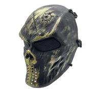 Maschera da moto fantasma con occhiali a rete metallica per casco da motocross
