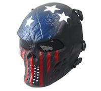 Maschera da moto fantasma con occhiali a rete metallica per casco da motocross