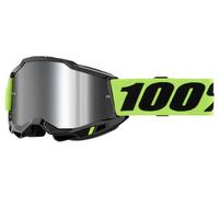 Maschera da mtb 100 accuri 2 junior giallo neon specchio argento