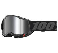 Maschera da mtb 100 accuri 2 junior nero argento a specchio