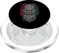 Maschera da re azteco con teschio messicano, bandiera del Messico, Hecho En Mexico PopSockets PopGrip per MagSafe