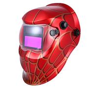 Maschera da Saldatore,Campo Visivo Largo Casco Saldatura alimentato solare diScurimento casco protettivo Maschera da saldatore Scudo con paralume variabile Modalità Grind