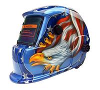 Maschera da Saldatore,Campo Visivo Largo Solar Powered automatico scurimento saldatura Casco Ombra regolabile Range 4/9-13