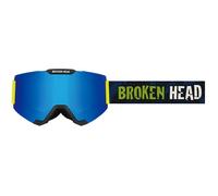 Maschera Da Sci BROKEN HEAD MX Con Regolatore Magnetico Blu Specchiato