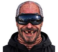 Maschera da Sci Divertente da Anziano Stampata in 3D, Passamontagna Viso Realistico Scaldacollo, Copertura Collo Integrale Novità Nonno Nonna, Copricapo Multifunzionale Motociclismo Sport all'Aperto