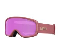 Maschera da sci Giro Moxie - Maschera da snowboard per donna e ragazzo - Cinturino Dusty Rose Thirds con lenti ambra rosa/gialle
