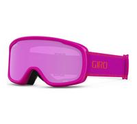 Maschera da sci Giro Moxie - Maschera da snowboard per donna e ragazzo - Cinturino rosa con lenti rosa ambra/gialle