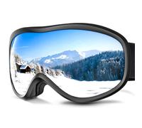 Maschera da Sci, Occhiali da Sci con Doppia Lente Antiappannante Sferica per la Protezione Sulla Neve, Unisex, 100% Anti-UV, Indossabili con Casco, Compatibili con Occhiali da Vista, Adatti per Sci