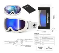 Maschera da Sci Occhiali Protettivi Anti UV Antinebbia Snowboard Antineve Sport