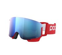 Maschera POC Nexal Mid rosso con lente Clarity Partly Sunny Blue