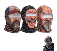 Maschera da sci realistica e divertente 3D, maschera da vecchio stronzo | Questo realistico passamontagna invernale presenta un design in stile "nonno" e una stampa 3D, l'ideale per lo sci