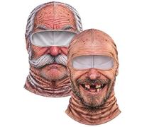 Maschera da sci realistica e divertente 3D, maschera da vecchio stronzo | Questo realistico passamontagna invernale presenta un design in stile "nonno" e una stampa 3D, l'ideale per lo sci