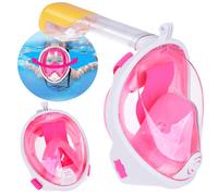 Maschera da snorkeling a viso intero S/M rosa
