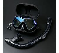 Maschera da Snorkeling con Boccaglio Cristallo Temperato per Immersione, Mare