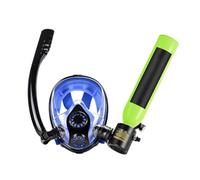 Maschera da snorkeling con serbatoio d'aria, maschera subacquea integrale, mini serbatoio da 0,5 l per supporto respiratorio subacqueo - 5-10 minuti di immersione