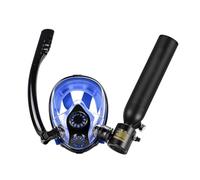Maschera da snorkeling con serbatoio d'aria, maschera subacquea integrale, mini serbatoio da 0,5 l per supporto respiratorio subacqueo - 5-10 minuti di immersione