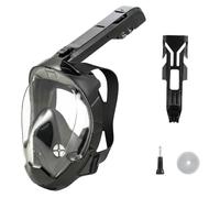 Maschera da Snorkeling Full Face 180° Visibilità - Maschera Integrale Anti-Appannamento con Sistema a Doppio Flusso d'Aria, Maschera da Snorkeling Adulta con Supporto per Fotocamera-L/XL