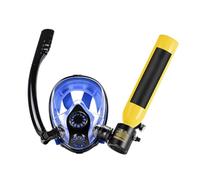 Maschera da snorkeling integrale con mini serbatoio per il supporto del respiro subacqueo, durata 5-10 minuti
