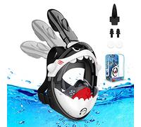 Maschera da Snorkeling per Bambini a Forma di Squalo,Mare Maschere Subacquea 180° Visuale Panoramica Immersioni Anti Appannamento e Infiltrazioni Design