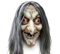 Maschera da strega realistica in lattice per Halloween, alternativa al trucco del mostro